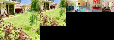 Modern apartment with a large garden