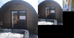 Superior glamping pod with hot tub
